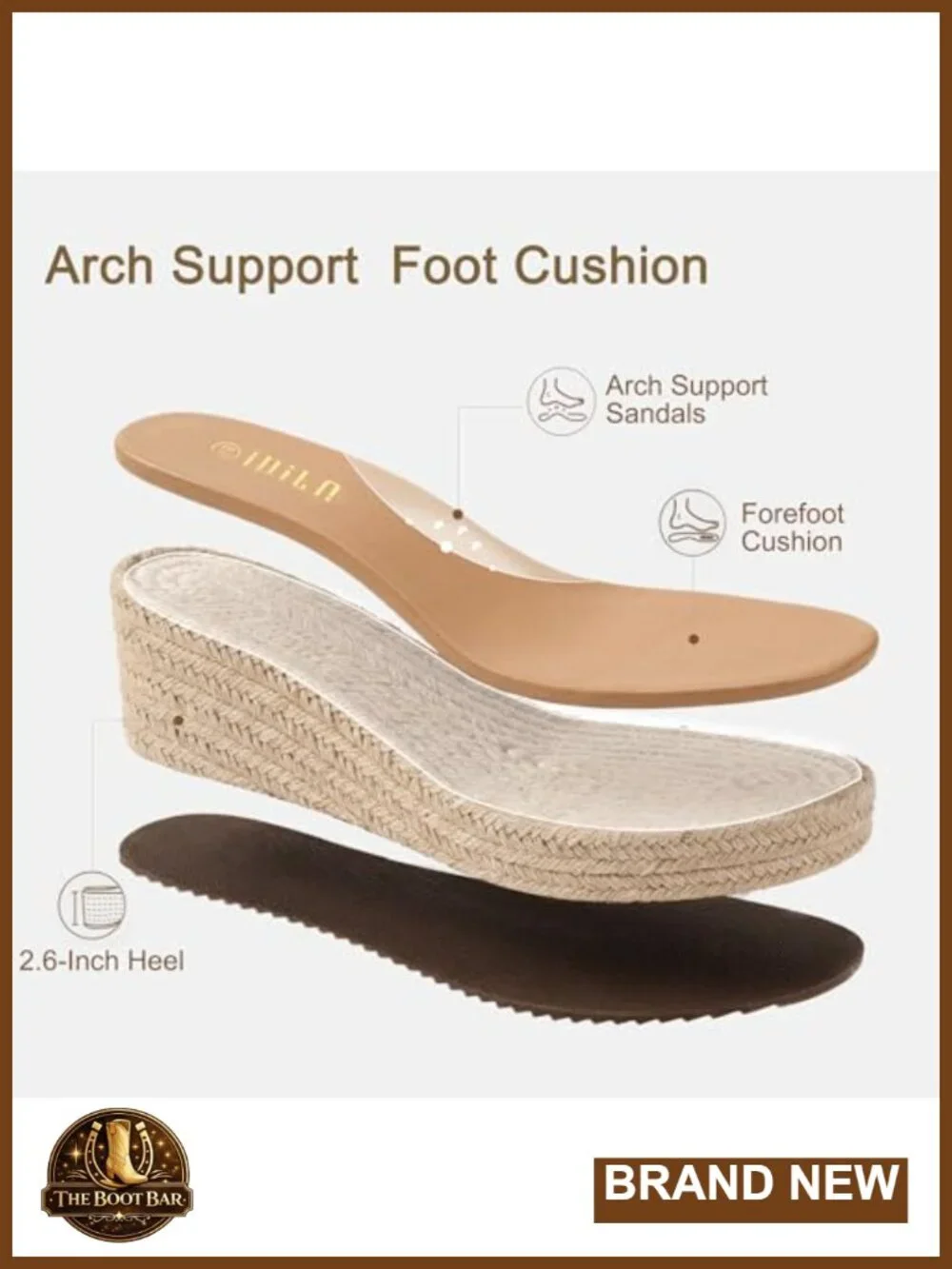 Espadrille Platform Wedge Sandals T-Strap Open Toe Arch Support Elastic Strap